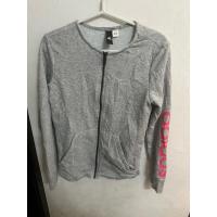 ราคา เสื้อแขนยาว adidas สีเทา สกรีนสีชมพู มือสองของแท้ (27522004637)