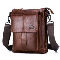 ราคา 100% Cow Leather Men Shoulder Bag Sling Bag (M) Size Crossbody Male (44376018086)