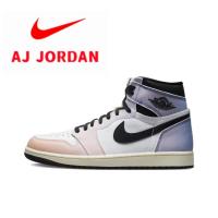 ราคา Jordan Air Jordan 1 Retro High OG "Craft" High Top Basketball Shoe with White Purple Gradient (25161125989)