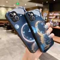 ราคา เหมาะสำหรับ Huawei P20 Pro P30 Pro ป้องกันกรณีโทรศัพท์เลนส์เคส Artistic Moon Butterfly (27376204520)