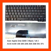 ราคา Keyboard Acer Aspire One D250 Black US แป้นอังกฤษ ฟรีสติกเกอร์ ไทย-อังกฤษ (16362217331)