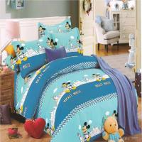 ราคา ชุดผ้าปูที่นอนรัดมุม Matahari Cotton 100% - สีฟ้าอ่อน Mickey Mouse- (HOMEMADE) (55801294341)