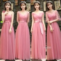 ราคา ชุดเพื่อนเจ้าสาวยาวใหม่แต่งงานชุดเพื่อนเจ้าสาวน้องสาวกลุ่มโฮสต์พรรคชุดราตรีสีชมพู (24696374493)