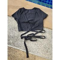 ราคา Pull&Bear crop top black S-36 (24019234415)