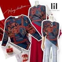 ราคา ❌sold❌LIL pour l’autre Paris Vintage top ผ้ายืดเนื้อ หนากลางๆ แขนยาวทอลายหลือบๆทองๆ เล่นไฟนิดๆ (27271157521)