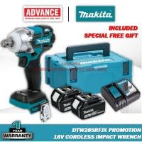ราคา MAKITA DTW285 DTW285RFJX 18V ประแจผลกระทบไร้สาย 12.7 มม. (1/2") ( ไร้แปรงถ่าน ) (48107027126)