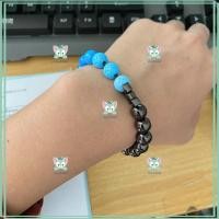 ราคา [ล-บ้าน] สร้อยข้อมือแฟชั่นพิมพ์ลูกปัด สีดำและสีน้ำเงิน สำหรับผู้ชาย - 12251 (51703142448)