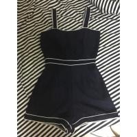ราคา จั้มสูทขาสั้นสีกรมแต่งขอบขาว (324180270)