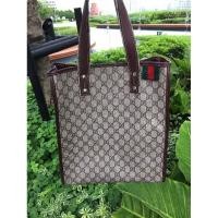 ราคา ✨ของแท้​ Used​ GUCCI GG Plus Webbing Line Tote Bag 211135​​ (5959894882)