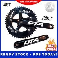 ราคา ความเร็วเดียวจักรยาน Crankset Chainwheel 170mm Crank Arms 130 BCD Chainwheel 48T Fixie Crankset (51757601799)
