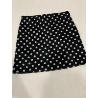 ราคา กระโปรงทรงเอสั้นลายจุด สีดำ - มือสอง (3652766916)