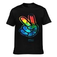 ราคา ju Neff ผู้ชายคอลูกเรือสันติภาพออกเสื้อยืดขนาดใหญ่เสื้อยืดผู้ชายมังงะเสื้อยืดวินเทจ (D{ (22004787650)