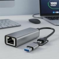 ราคา อะแดปเตอร์ USB 3.0 Type-C to Ethernet Gigabit RJ45 2.5G สําหรับ MacBook และพีซี (50007873426)