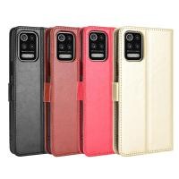 ราคา LG K62 เคสโทรศัพท์ K52 การ์ดป้องกันกรณี LG Q52 โทรศัพท์ซองหนัง Flip Crazy Horse รูปแบบ Lanyard กรณี K52 (48709077149)