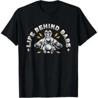 ราคา เสื้อยืดรุ่นล่าสุด - Life Behind Bars - เสื้อยืดของขวัญสำหรับนักขี่มอเตอร์ไซค์และไบค์เกอร์ (44906701998)