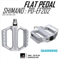 ราคา บันไดทัวร์ริ่ง บันไดซิตี้ไบค์ บันไดไฮบริดไบค์ SHIMANO : PD-EF202 TOURING TRAKKING CITY MTB FLAT PEDALS สีเงิน (44178140915)