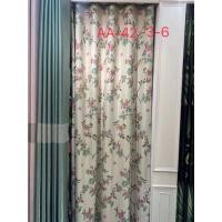 ราคา ผ้าม่านลายดอกไม้วินเทจสีฟ้า ยูวี90% (3441666389)