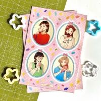 ราคา Skip and Loafer / Sweet Lover A6 Kiss Cut Stickers Valentine Edition โดย crumpby_joy (57208598185)