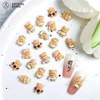 ราคา 30 ชิ้น หมีบัตเตอร์ลูมิ่ง อุปกรณ์เล็บเรซิ่น การ์ตูนหมีนอนหมี DIY ตกแต่งเล็บ (25346811680)