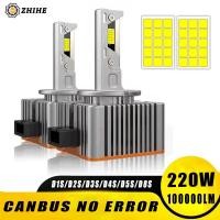 ราคา 2 ชิ้น D1S D3S LED CAN Bus ไฟหน้ารถหลอดไฟ D2S D4S D5S D8S 100000LM 220W D1R D2R D3R D4R D4R ชิป 6500K Plug and Play (49610432614)