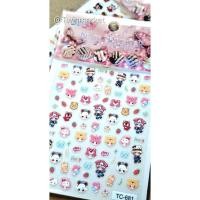 ราคา สติ๊กเกอร์ติดเล็บ nail sticker สติ๊กเกอร์ ติดเล็บ สามมิตินูน dimoo ติดเล็บการ์ตูน อุปกรณ์แต่งเล็บ ติดเล็บนูน Pop mart (49304886752)