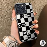 ราคา เคสไอโฟน11 สีดำและสีขาวหมีตาราง สําหรับ IPhone 11 13 12 7Plus 14 15 11 16 Pro MAX 8 7 Plus X XR XS Max SE Luxury Case (27067790598)
