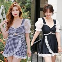ราคา BikiniFC (2XL-3XL) SB243 ชุดว่ายน้ำแฟชั่นสาวอวบ เดรสวันพีซ ด้านในมีกางเกง บิกินี่ สาวอ้วน สาวบิ๊กไซส์ (23542711146)