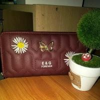 ราคา กระเป๋าสตางค์ใบยาวสีแดงเลือดหมู (14109700734)