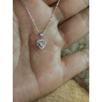 ราคา จี้หัวใจทองคำขาวล้อมเพชร (23578216080)