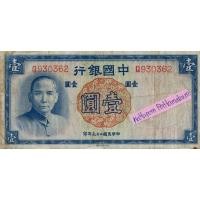 ราคา ธนบัตรสาธารณรัฐประชาชนจีน 1 หยวน ปี 1937 (18067934890)