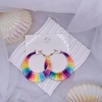 ราคา ต่างหู Forever21 แบบห่วงสานด้วยเชือกสี (21095851448)