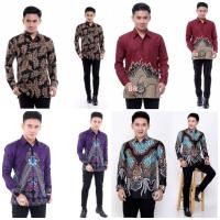 ราคา KEMEJA เสื้อเชิ้ตบาติกผู้ชายแขนยาว Slim FIt Hem Modern Shirt เสื้อเชิ้ตบาติกผู้ชายระดับพรีเมียม (44255793883)