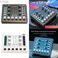 ราคา Utake Sound Mixer การ์ดเสียงสดเปลี่ยนเสียงอุปกรณ์ Podcast สําหรับโทรศัพท์เกมคาราโอเกะสตรีมมิ่งสด Podcasting Gam (43429327352)