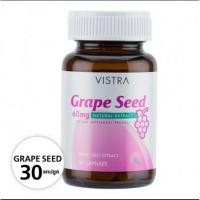 ราคา VISTRA GRAPE SEED EXTRACT 30 เม็ด /วิสทร้า สารสกัดจากเมล็ดองุ่น 60 มก.exp 6/2022 (7147529869)