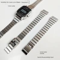 ราคา watch นาริกา ผู้ชาย เหมาะสำหรับสายนาฬิกาผู้หญิง Casio LA-670WA สายนาฬิกาโลหะสแตนเลส13มม. (53009917682)