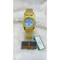 ราคา นาฬิกาผู้หญิง Louis Morais รุ่น LML938GDS หน้าปัดมุก ประดับคริสตัล Swarovski แท้ สายสแตนเลสทอง (43614829785)