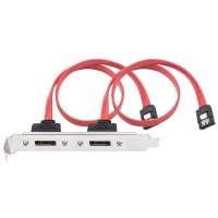 ราคา เมนบอร์ด 2 พอร์ต SATA to eSATA สายเคเบิลข้อมูล extern เมนบอร์ด 2 พอร์ต SATA to eSATA สายเคเบิลข้อมูลแชสซีภายนอก IO Full High PCI Baffle สายเชื่อมต่อ 26/4/2611 (55459590989)
