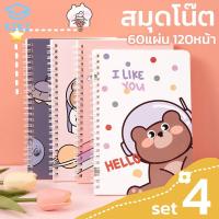 ราคา KIKI สมุดโน๊ต สมุดบันทึกปกแข็งริมลวด ปกการ์ตูน ขนาดA5 60แผ่น120หน้า (5416403736)