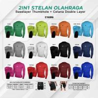 ราคา COMBO 2IN1 THUMBHOLE CUFF SET BASELAYER LONG SLEEVE กางเกงขาสั้นสองชั้น UNISEX (42022654535)