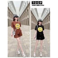 ราคา เสื้อยืดแขนกุดพิมพ์ลายวาดหน้าและกางเกงขาสั้นทรงหลวมสุดฮอตสําหรับฤดูร้อนสวมใส่ - TOOP MALL BNN06 (28124852103)