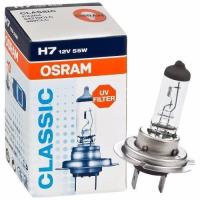 ราคา Osram หลอดไฟหน้า หลอดไฟรถยนต์ ไฟหน้า ไฟตัดหมอก H7 classic 55W 12V 1คู่ (2138682042)