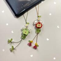 ราคา ♡ ที่ห้อยโทรศัพท์ลูกปัดแอปเปิ้ล ♡ เชือกเกาหลี ไม่เหนียวเลยค่ะ ห้อยกระเป๋าได้ค่า ‍♀️ ที่ห้อยมือถือ งานแฮนด์เมด (27790425135)