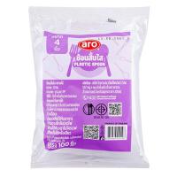 ราคา Aro เอโร่ ช้อนสั้น PP แบบใส (100คัน) ช้อนพลาสติก ช้อน (24941378674)