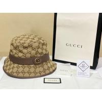 ราคา ✨ GUCCI “The Bucket Hat” Size M 58 cms. พิมพ์ลายโมโนแกรม GG ทั้งใบ ด้วยสี Gold-tone (5838968188)