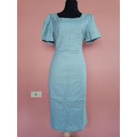 ราคา เดรสสีเขียวอมฟ้า มือสอง ไม่เคยใช้งานป้ายห้อย size L (25876938152)