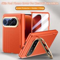 ราคา เคสสําหรับ Huawei Pura XMax ⭐ฝาครอบโทรศัพท์หนังพับ⭐ ตัวยึดป้องกันหน้าจอบานพับเคสกันกระแทก PuraXMax HuaweiPuraXMax X Max (45860490164)