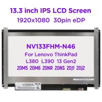 ราคา หน้าจอแล็ปท็อป IPS ขนาด 13.3" NV133FHM-N46 V8.2 เหมาะกับ B133HAN04.4 LP133WF2-SPL8 สำหรับ Lenovo ThinkPad L380 L390 20M5 20M6 20NR 20NS 30pins (29037741258)