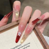 ราคา แมวสีแดงตาสวมใส่เล็บปรับสุนัขยาวปลอมเล็บแพทช์ที่ถอดออกได้ยาทาเล็บกาว (52259877287)