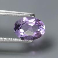 ราคา 1.20 ct พลอยแท้ พลอยดิบ อเมทิสต์ (Amethyst)สีม่วง ลาเวนเดอร์ ทรงไข่ (26674744677)
