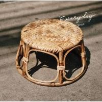 ราคา เก้าอี้หวายกลม Stool เล็ก สานจากหวายแท้ ธรรมชาติ 100% ขนาดเล็ก (4828808281)